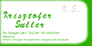 krisztofer suller business card